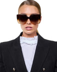 AMOUR SUNNIES IN COLA FADE WITH BROWN LENSES