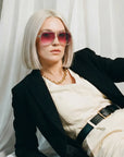 BANG SUNNIES IN CRYSTAL WITH ROSE GRADIENT LENSES