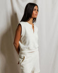 BARI SHORTS IN BRIGHT IVORY