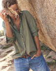 BEAU SHIRT IN DARK SEAGRASS