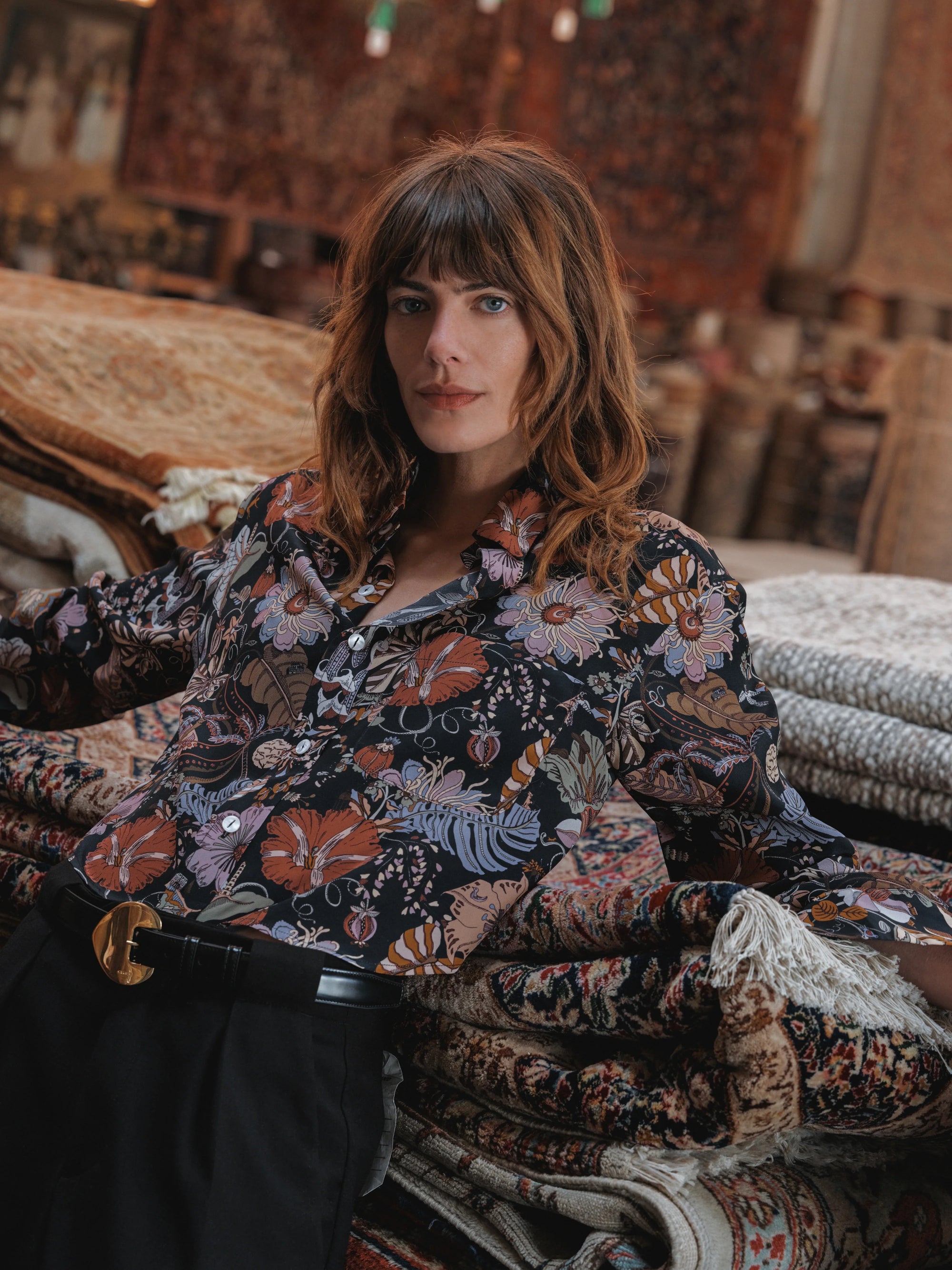 BELLE TOP IN MIDNIGHT FLORAL