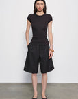 BERMUDA TWILL SHORT IN BLACK