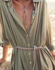 BODEN DRESS IN DARK SEAGRASS