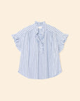 BRIE TOP IN CASCADE STRIPE