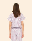 BRIE TOP IN PEPPERMINT STRIPE