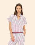 BRIE TOP IN PEPPERMINT STRIPE