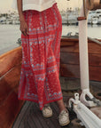 CANARY SKIRT IN RED SAILBOAT