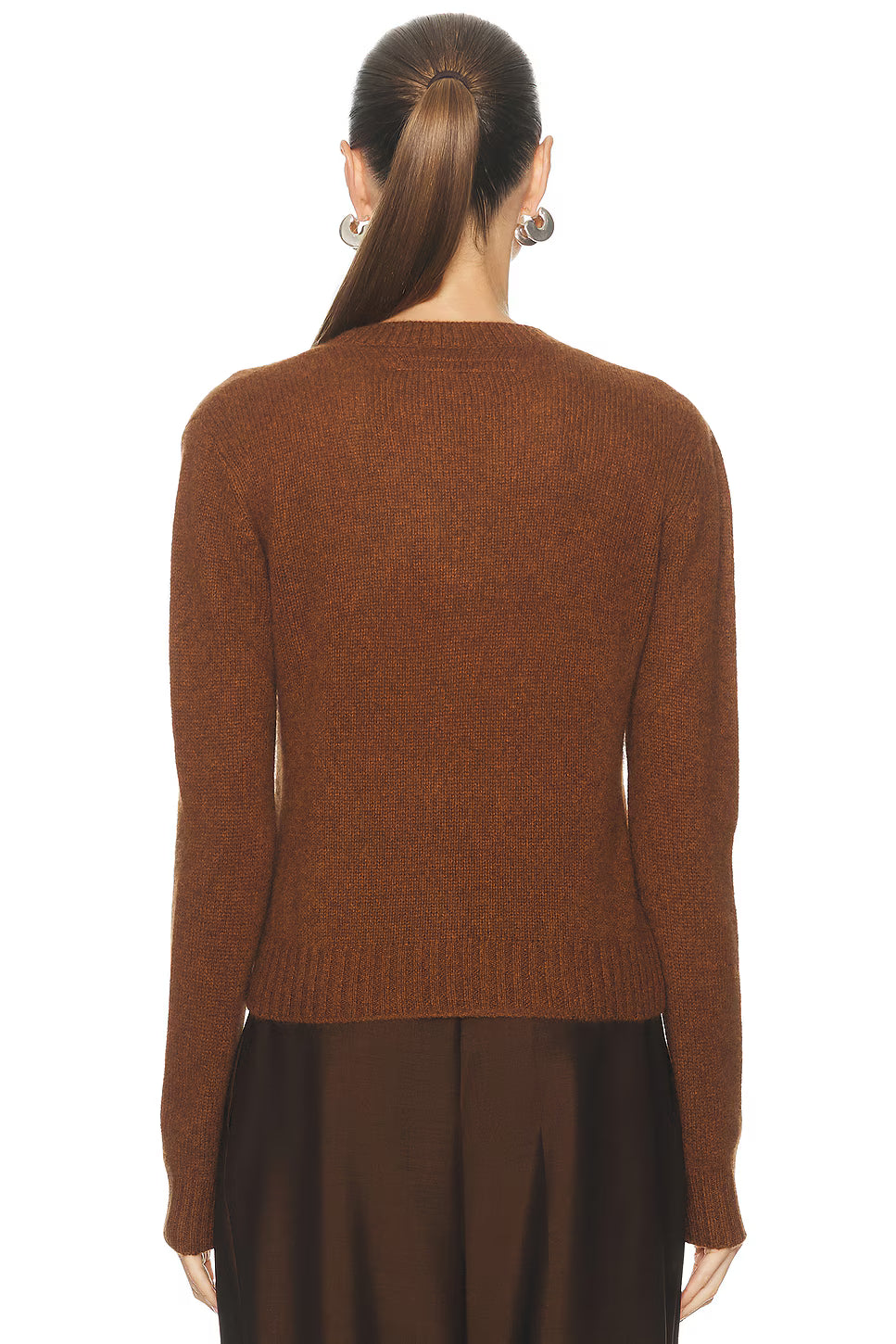 CASHMERE EASY CREW IN HAZEL