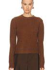 CASHMERE EASY CREW IN HAZEL