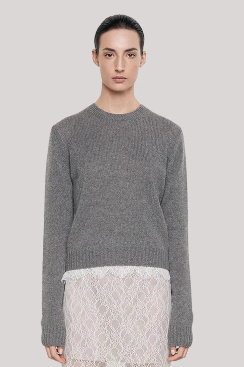 CASHMERE EASY CREW IN THUNDER