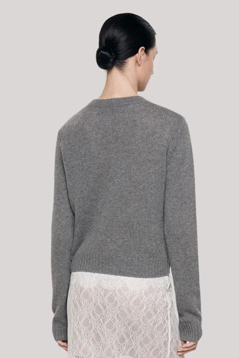 CASHMERE EASY CREW IN THUNDER