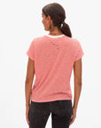 CLASSIC TEE IN POPPY/CREAM MINI STRIPE