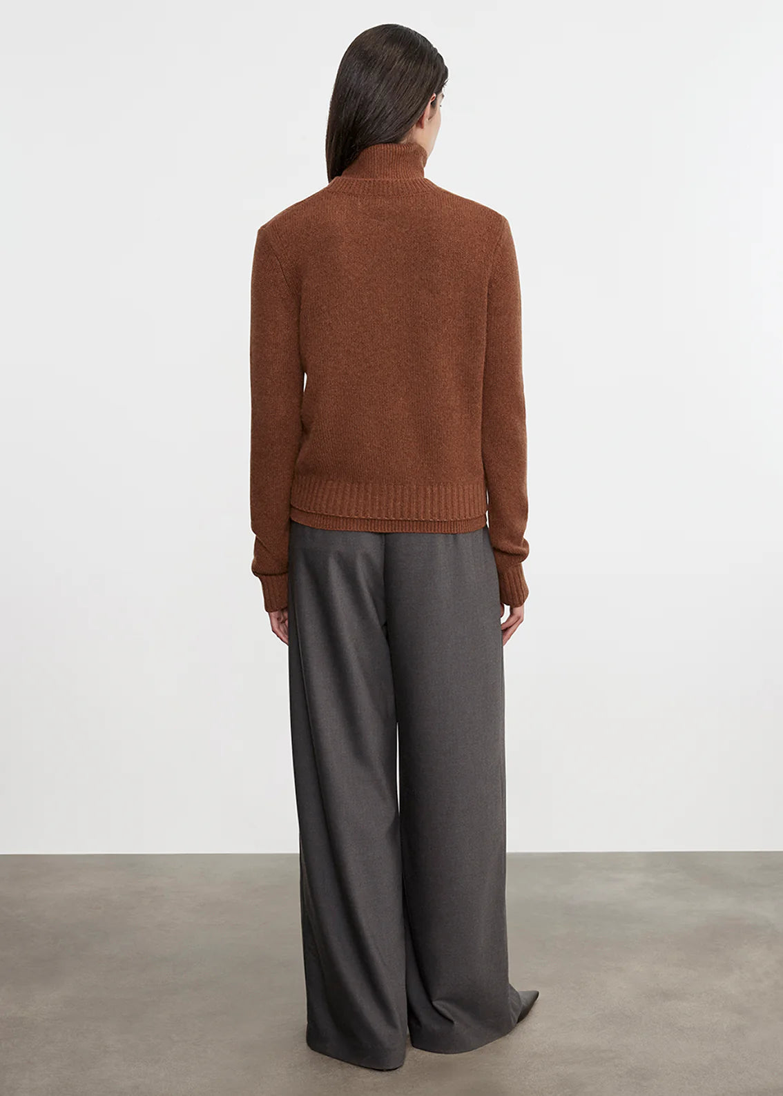CASHMERE EASY CREW IN HAZEL