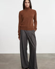 CASHMERE EASY CREW IN HAZEL
