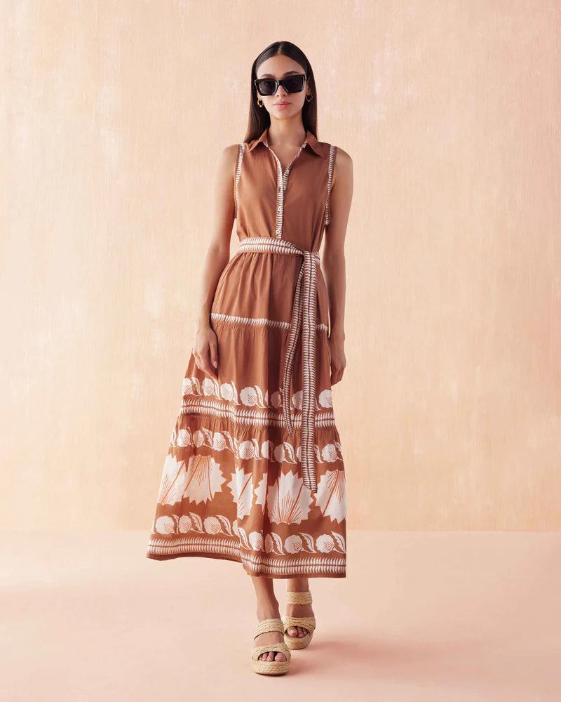 EMELINE MAXI DRESS IN CARDAMOM