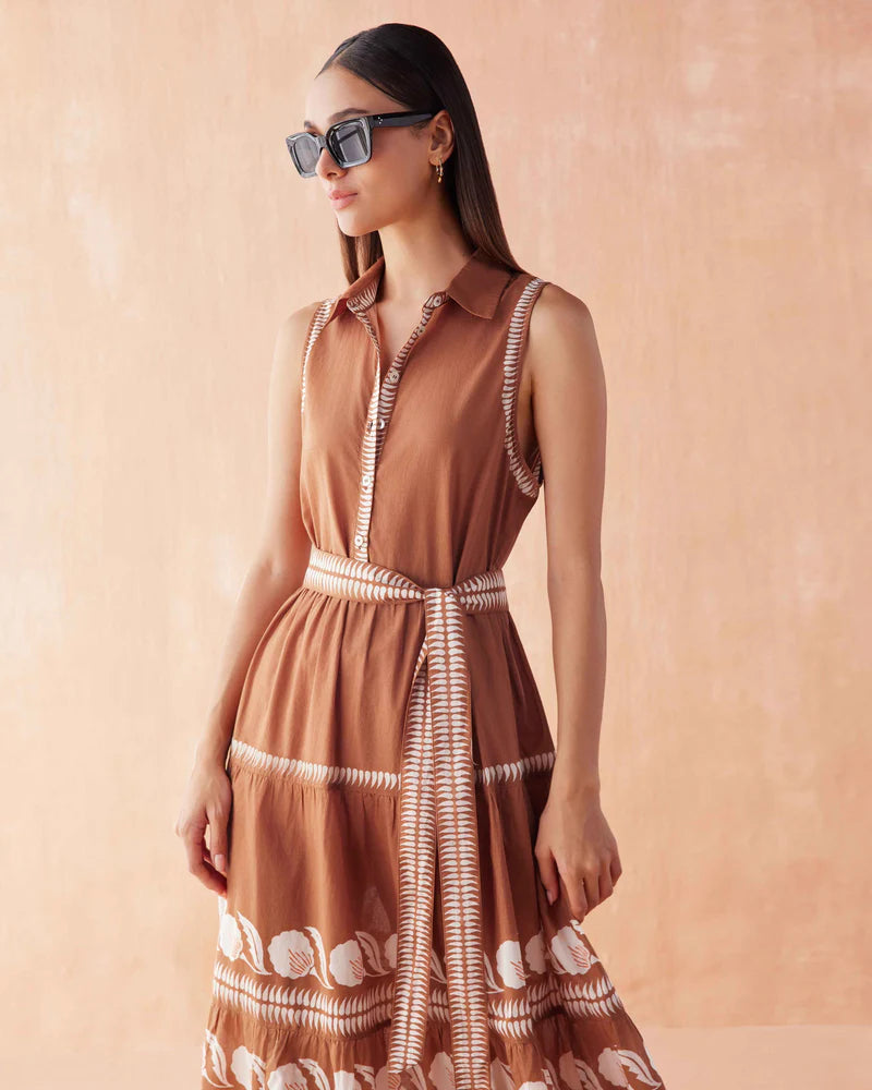 EMELINE MAXI DRESS IN CARDAMOM