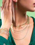 CLASSIC NECKLACE / 19.7" / EMERALD