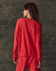FLEECE ROOKIE SWEATSHIRT IN BRIGHT RED
