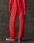 FLEECE SPORT SWEATPANT IN BRIGHT RED