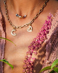 GROOVY DIAMOND HEART HINGED CHARM