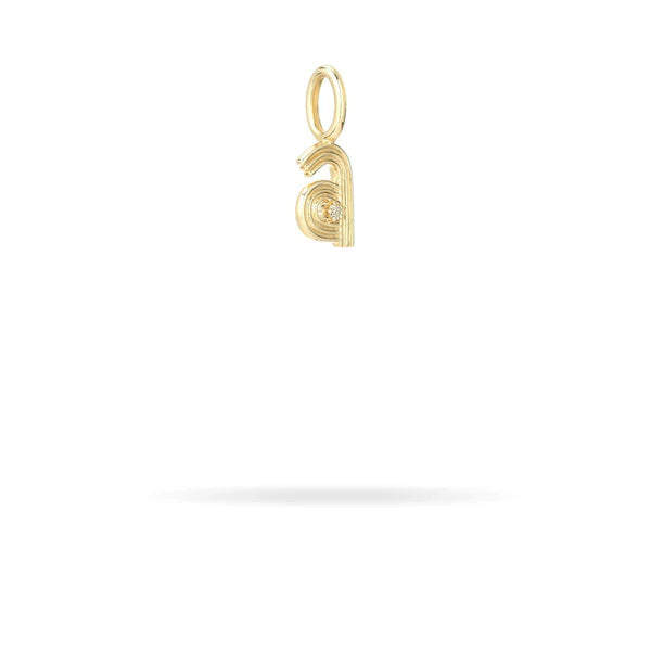 GROOVY DIAMOND INITIAL MINI CHARM