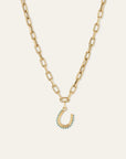 GROOVY TURQUOISE HORSESHOE HINGED CHARM