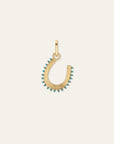 GROOVY TURQUOISE HORSESHOE HINGED CHARM
