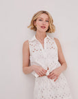 HIGHLAND TOP IN WHITE EYELET
