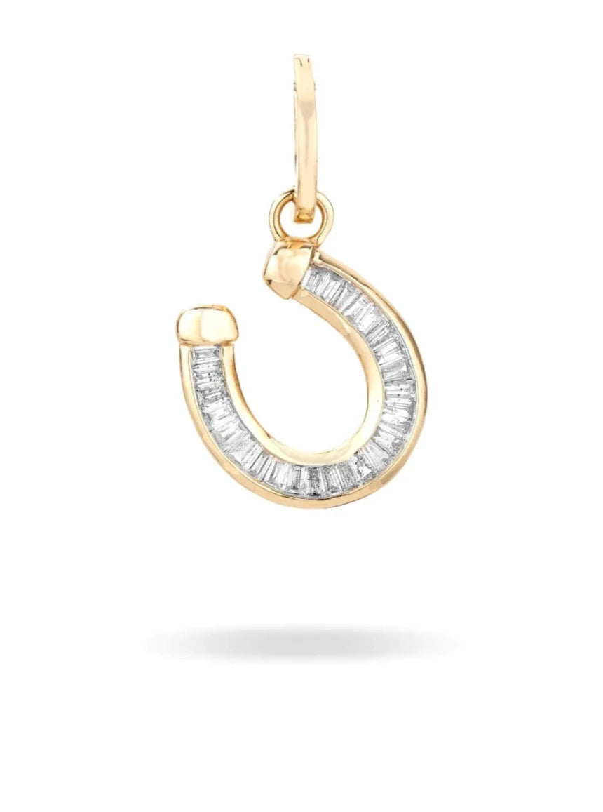 BAGUETTE DIAMOND HORSESHOE HINGED CHARM