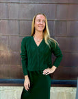 JOLIE CARDIGAN IN HUNTER GREEN