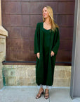 TOMA DUSTER IN HUNTER GREEN
