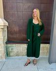 TOMA DUSTER IN HUNTER GREEN