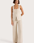 JACKIE VEST IN NATURAL