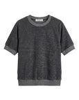 ZIGGY SHORT SLEEVE SWEATSHIRT IN HEATHER GREY