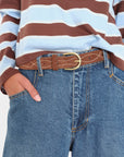LAREDO BELT IN MAHOGANY