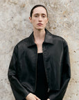 VEGAN LEATHER MINIMAL JACKET