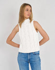 LENNON CASHMERE SWEATER IN ECRU