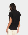 LEXI SHIRT IN BLACK EYELET