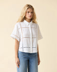 LINEN EYELET SHIRT