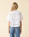 LINEN EYELET SHIRT