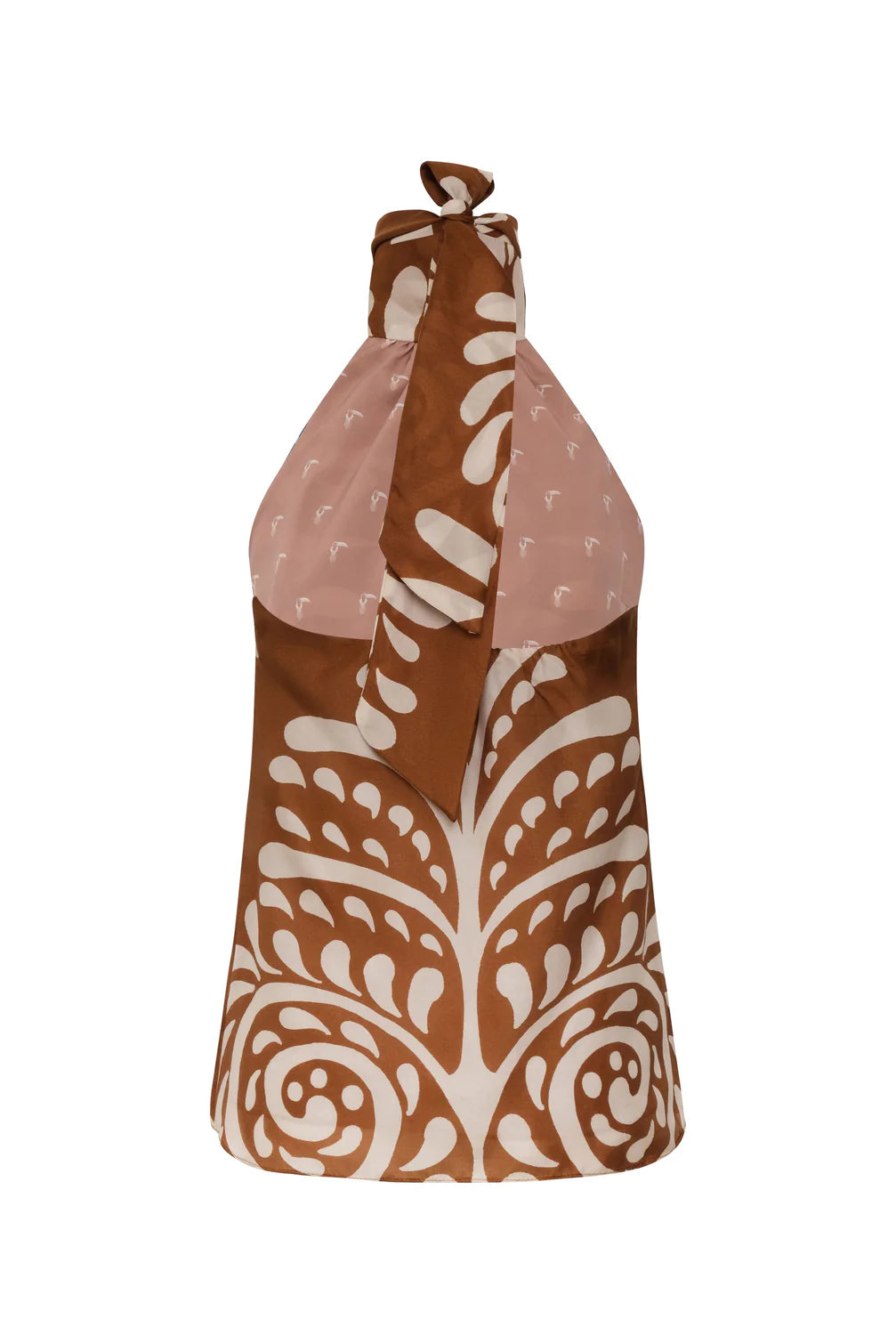 MAGDALENA BLOUSE IN BROWN ARABESQUE