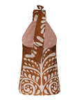 MAGDALENA BLOUSE IN BROWN ARABESQUE
