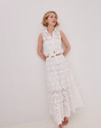 MELANIE SKIRT IN WHITE EYELET