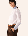 MEN'S SHIRT IN OPTIC WHITE W/SUSSEX STRIPE