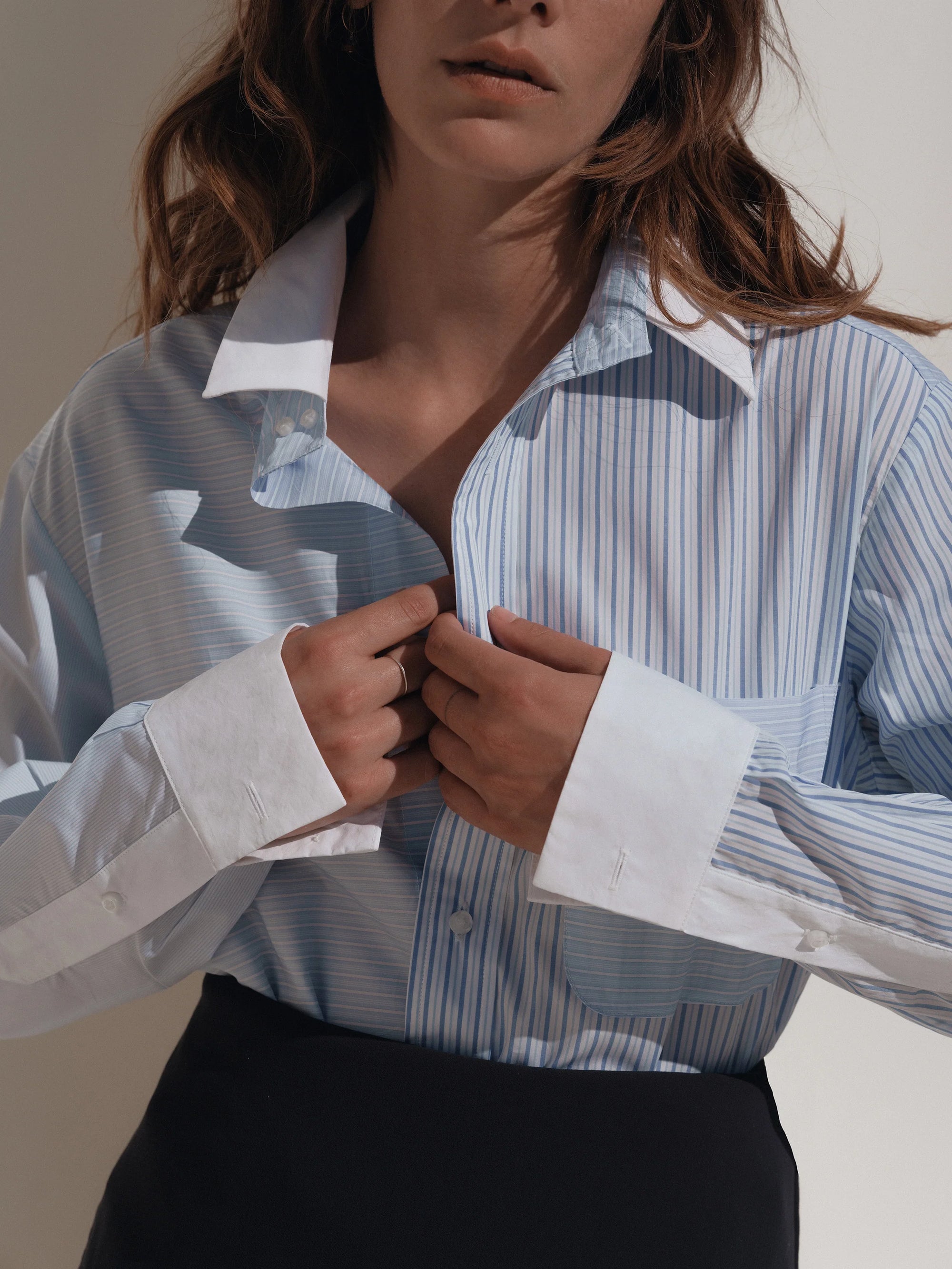 MEN'S SHIRT IN SCRAPPY STRIPE