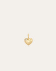 DIAMOND PUFFY HEART MINI CHARM