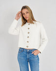NINA CASHMERE CARDIGAN IN ECRU