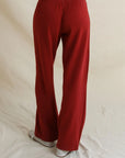 NORA FRENCH TERRY PANT IN RUBY RED