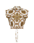 OCTAVIA TOP IN FLORAL OLIVE