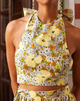 ORANGE BLOSSOM HALTER NECK TOP